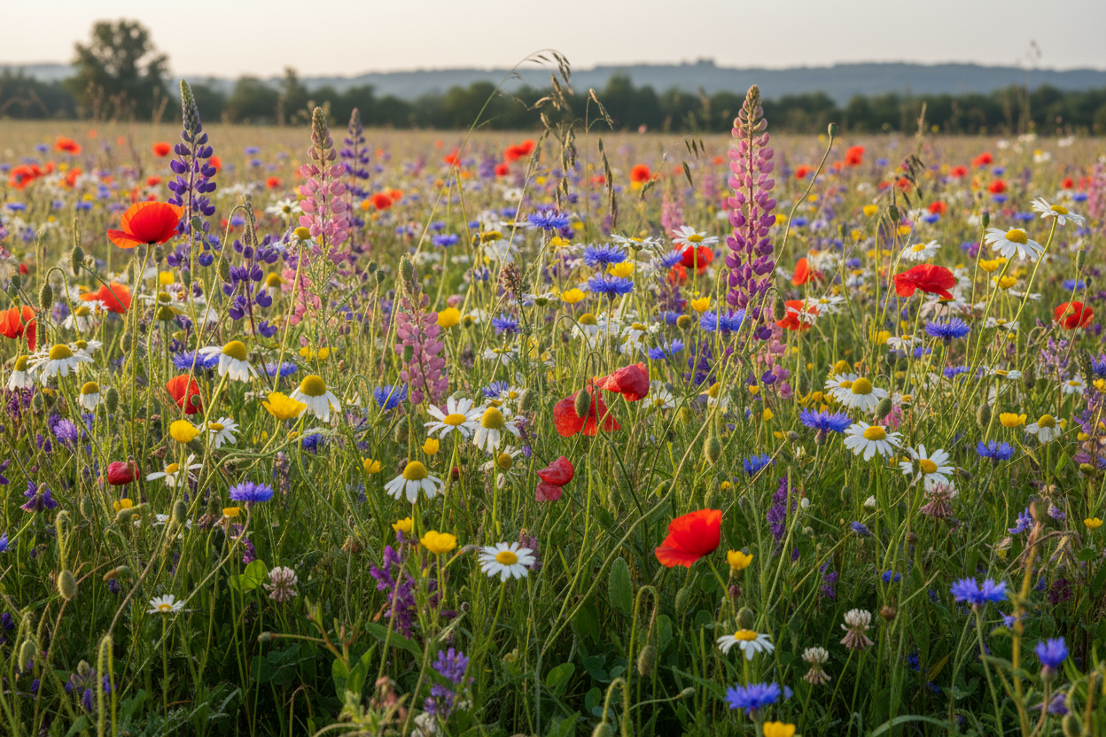 Sojawachs-Kerze, Wildblume